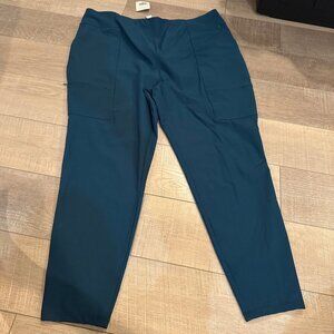 FABLETICS WOMENS GREEN JOGGER PANTS NEW HIGH WAISTED CARGO 3X NEW